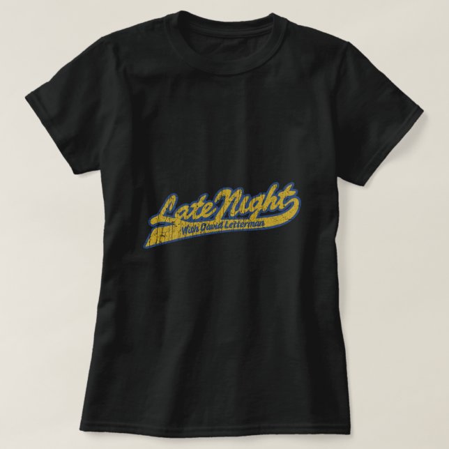 Spate Night David Letterman T - Shirt (Design vorne)