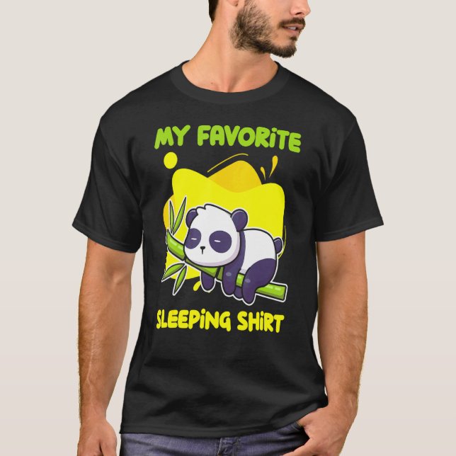 Späte Schläferin Napping Panda Bär Niedlich schlaf T-Shirt (Vorderseite)