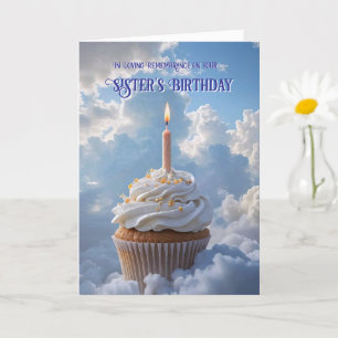 Späte Schwester Birthday Erinnerung Himmlisch Karte
