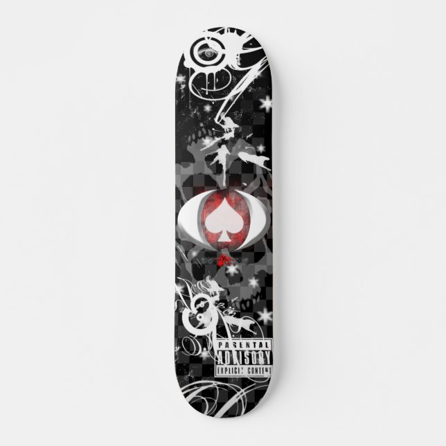 Spaten u. Schädel Skateboard (Vorne)