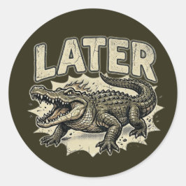 Später Alligator benutzerdefinierter Aufkleber Ges