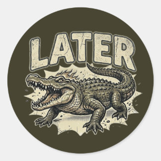 Später Alligator benutzerdefinierter Aufkleber Ges