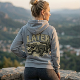 Später Alligator Kapuzenpullover - Maßgeschneidert Hoodie