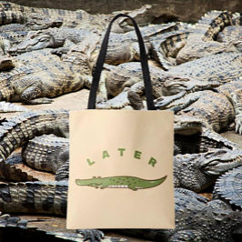 Später Alligator Tote Bag - Quirky Farewell Design Tasche