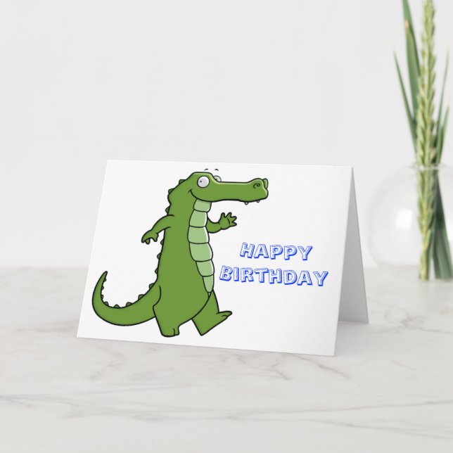 Spater Gator Birthday Karte (Vorderseite)