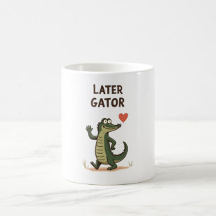 Später Gator Lustiger Alligator Auf Wiedersehen Kaffeetasse