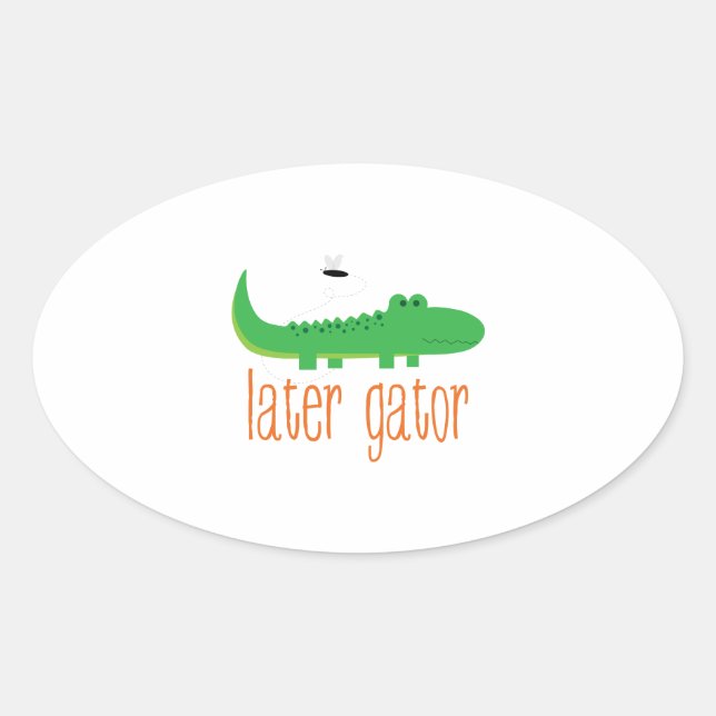 Spater Gator Ovaler Aufkleber (Vorderseite)