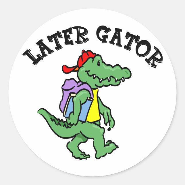 Später Gator Sticker (Vorderseite)