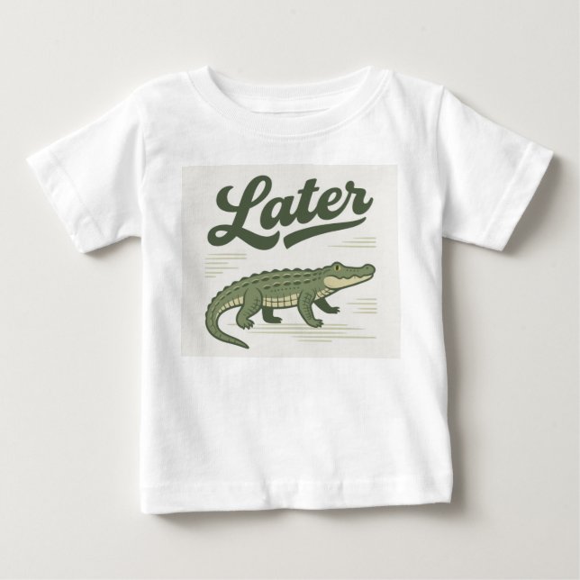Später Gator: Unterwegs Baby T-shirt (Vorderseite)