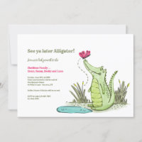 Später geht der Alligator aus dem Party