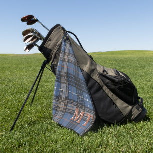 Später Herbst auf dem Blue-Black-See Kariert Golfhandtuch