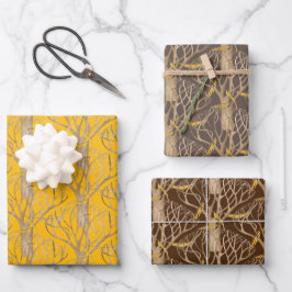 Später Herbst auf einem Wrapping Paper-Set Geschenkpapier Set