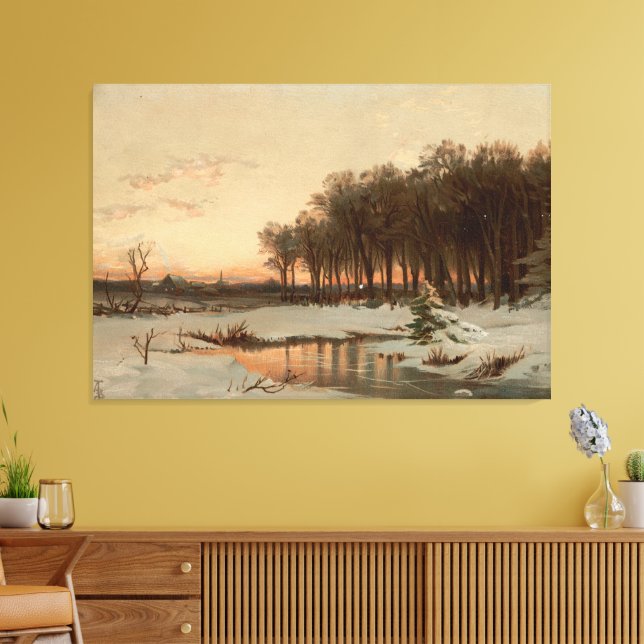 Später Herbst, Saco River Leinwanddruck (Insitu (Wohnzimmer))