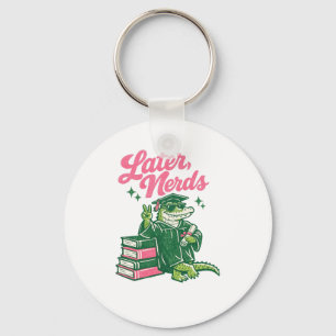 Später Nerds Abschluss Alligator Lustige Schule Ab Schlüsselanhänger