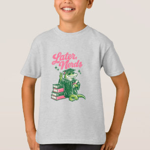 Später Nerds Abschluss Alligator Lustige Schule Ab T-Shirt