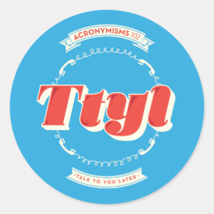 Später reden mit dir runder aufkleber