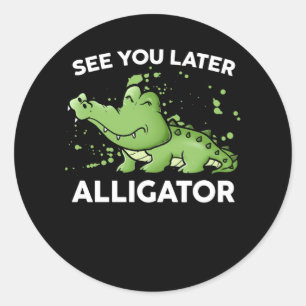 Späterer Alligator Runder Aufkleber