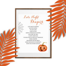 Spätes Nachttaucher Halloween Baby Shower Game
