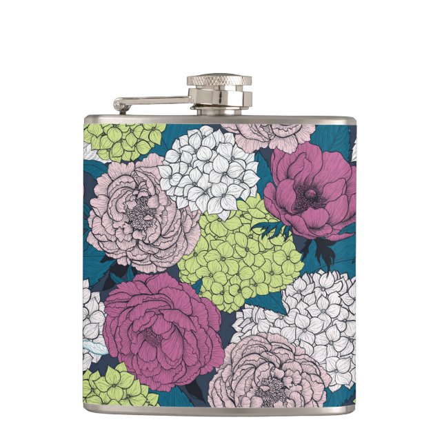 Spätfrühlinggarten Flachmann (Vorderseite)