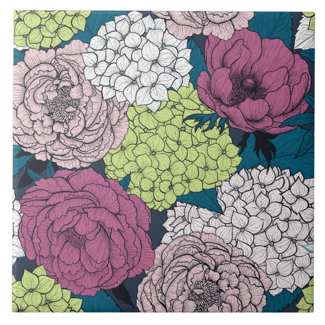 Spätfrühlinggarten Fliese (Vorderseite)