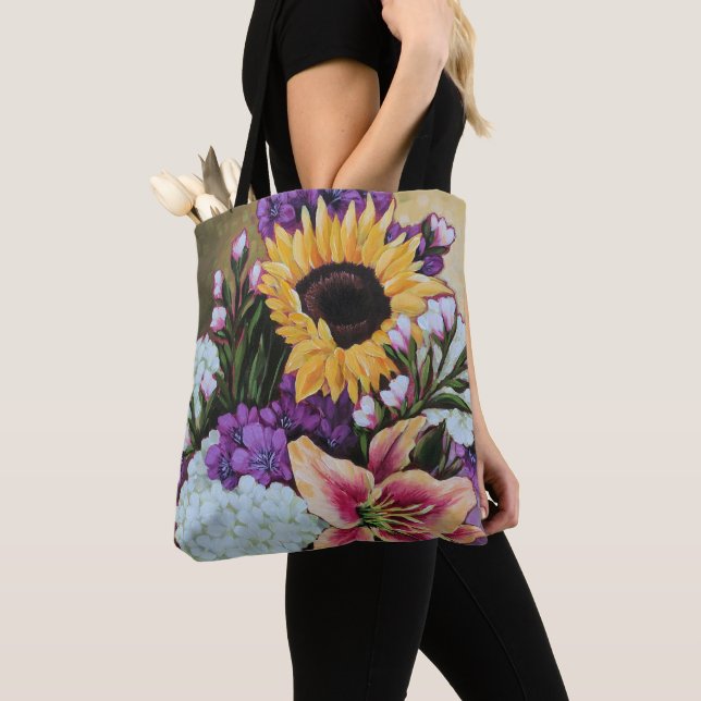 "Spätsommer-Blumenstrauß-" BlumenTaschen-Tasche Tasche (Von Nahem)