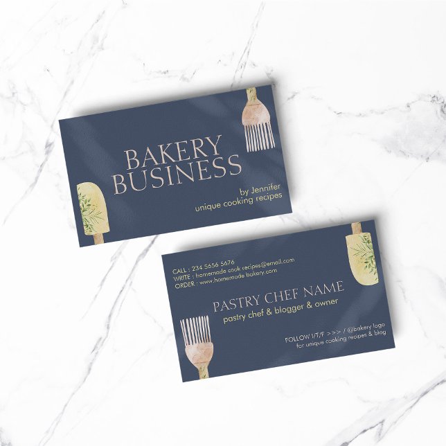 Spatula Koch Bake Visitenkarte (BAKERY PASTRY CHEF COOK CAKE event planner business)