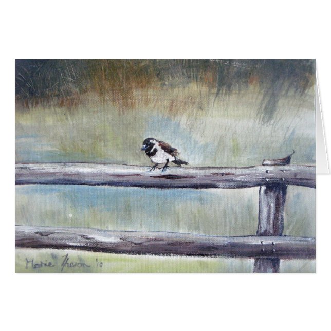Spatz im Nebel (Vorderseite (Horizontal))