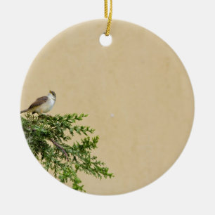 Spatz Keramik Ornament