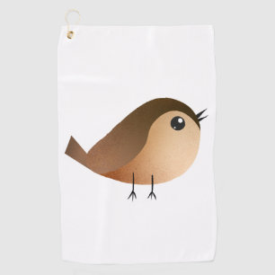 Spatz Vogel Cartoon Golfhandtuch