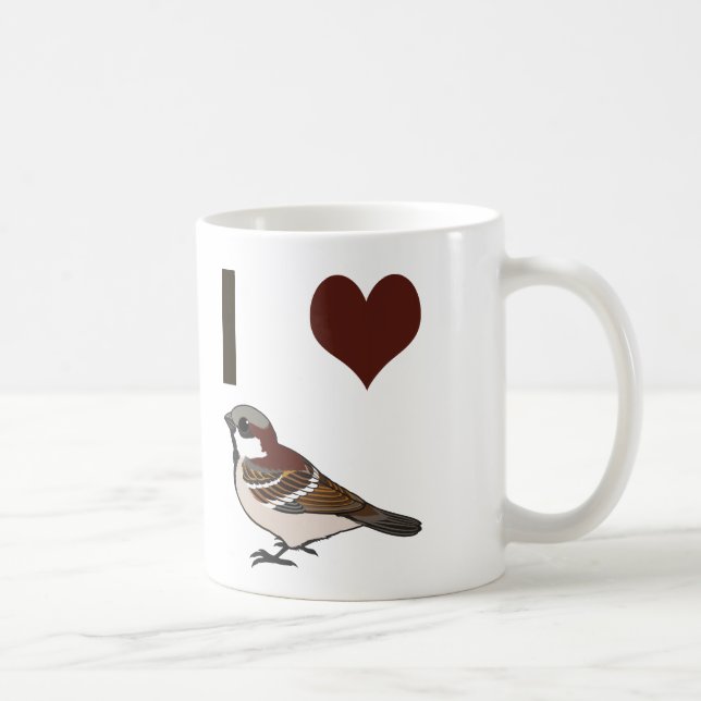 Spatzen des Herzens I Kaffeetasse (Rechts)