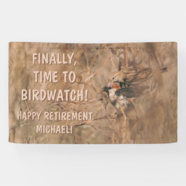 Spatzen Foto Lustiger Vogelbeobachter Glücklicher  Banner