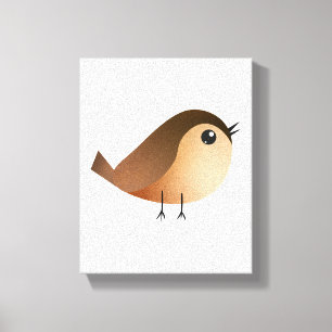 Spatzen-Vogel-Cartoon Leinwanddruck
