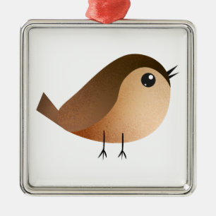 Spatzen-Vogel-Cartoon Ornament Aus Metall