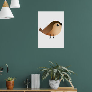 Spatzen-Vogel-Cartoon Poster
