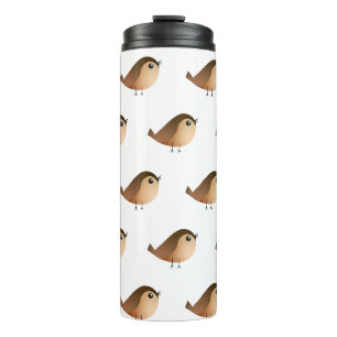 Spatzen-Vogel-Cartoon Thermosbecher