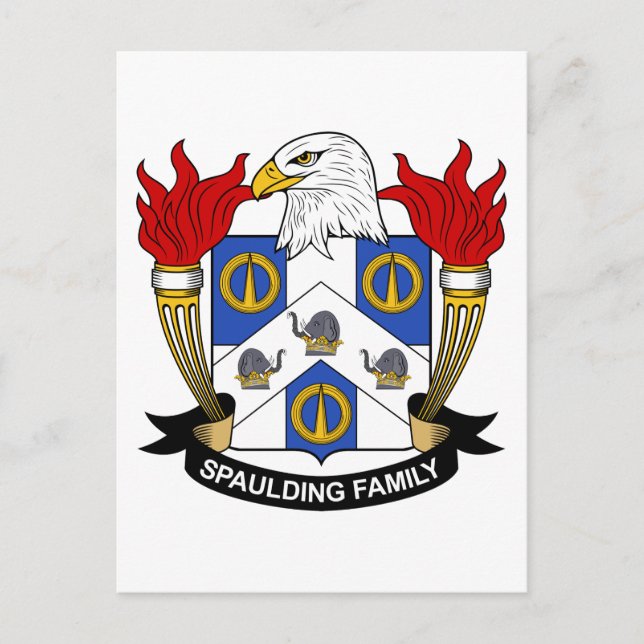 Spaulendes Familienwappen Postkarte (Vorderseite)