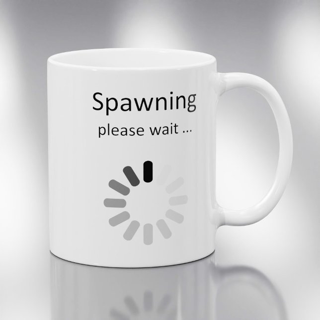 Spawna Bitte warten - Schwangerschaft Spaß Kaffeetasse (Von Creator hochgeladen)