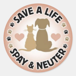 Spay and Neuter Your pets Runder Aufkleber