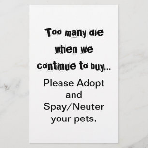 Spay Neuter Adoptier Flyer