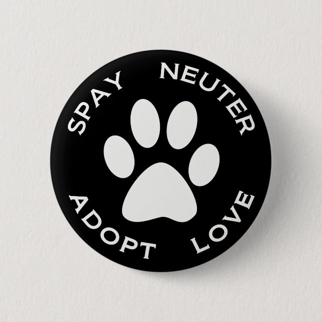 Spay Neutrum adoptieren Liebe Button (Vorderseite)