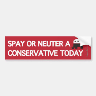 Spay Neutrum ein Konservativer Autoaufkleber