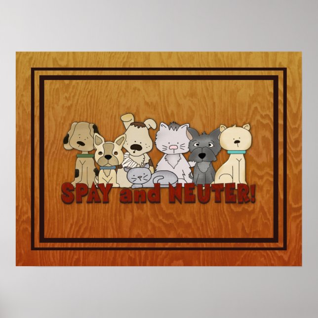 Spay und Neuter Ihre Haustiere Poster (Vorne)