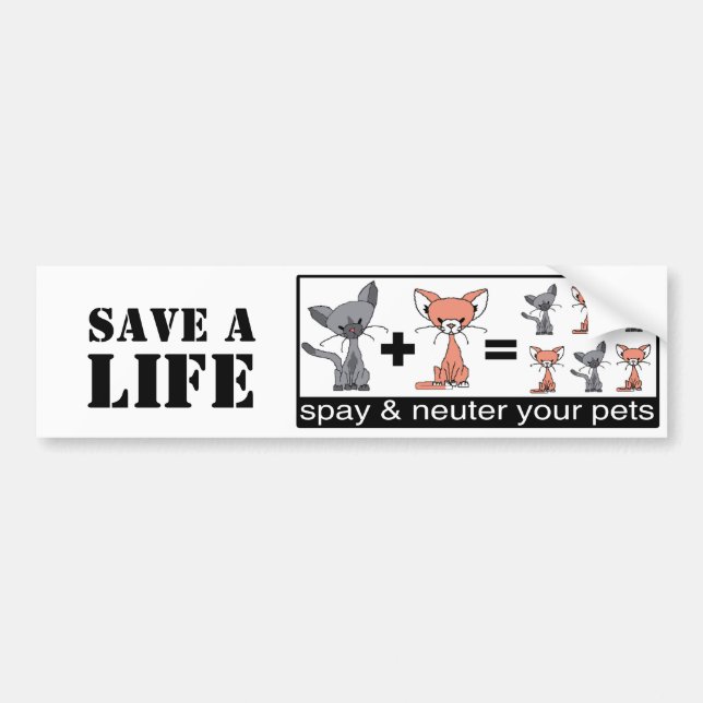 Spay und neutralisieren Sie Ihren Autoaufkleber (Vorne)