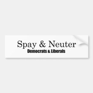 Spay und neutralisieren Sie Liberale Autoaufkleber