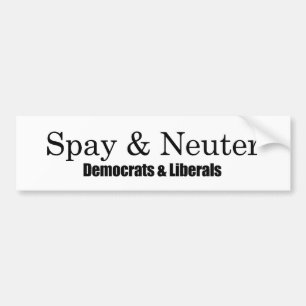 Spay und neutralisieren Sie Liberale Autoaufkleber