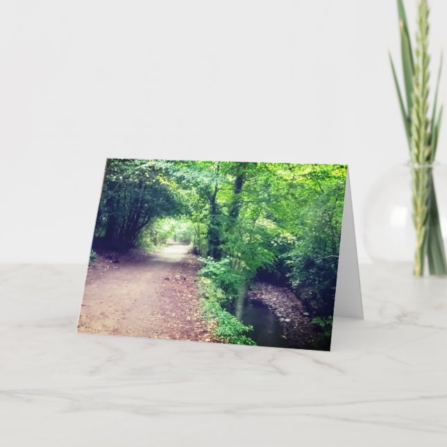 Spazieren entlang des Flusses Karte (Vorderseite)