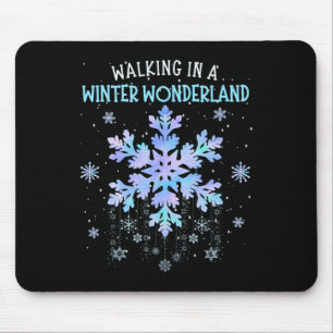 Spazieren in einem Winter-Wunderland-Tie-Dye-Schne Mousepad