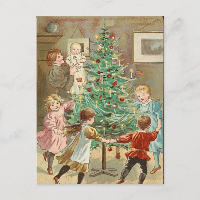 Spazieren Sie durch den Weihnachtsbaum von Jenny N Postkarte (Vorderseite)