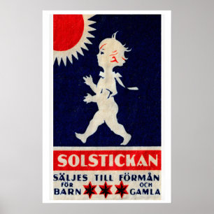Spazierendes Kind - Schweden - Matchbox-Druck Poster