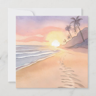 Spaziergang am Strand | Aquarellfarbenkarte